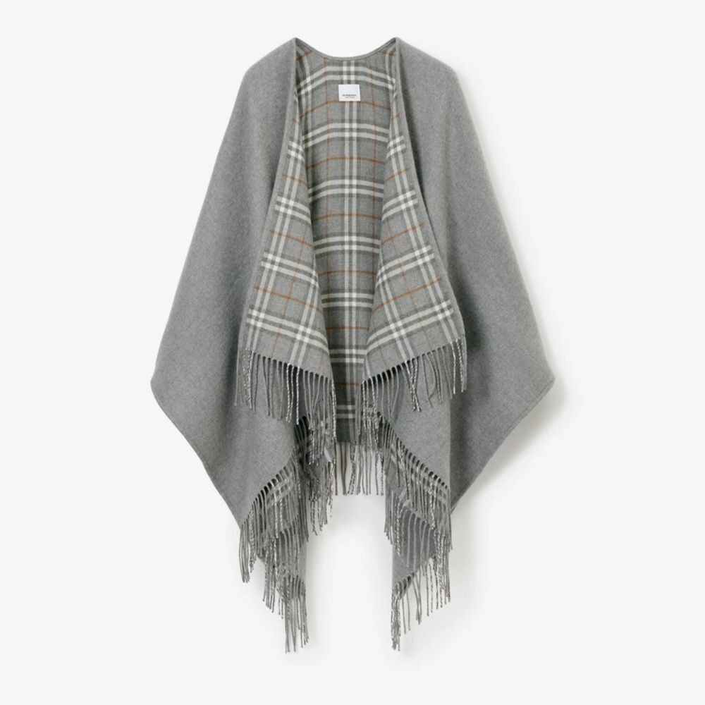 Burberry Check Wool Reversible Cape
